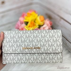 PRICE FIRM michael kors Trifold Wallet vanilla